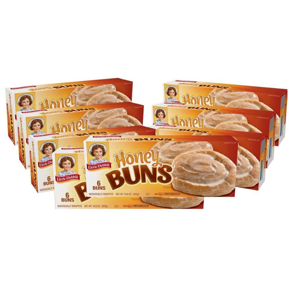 image:imageLittle Debbie Honey Buns 48 Individually Wrapped Breakfast Pastries 8 Boxes