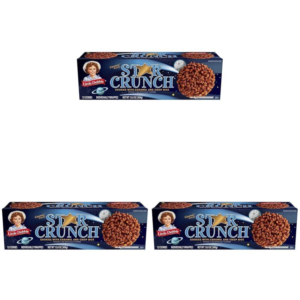 image:imageLittle Debbie Star Crunch 12 Individually Wrapped Cookies Chocolate Caramel and Fudge 13 Oz13 ounce Pack of 3