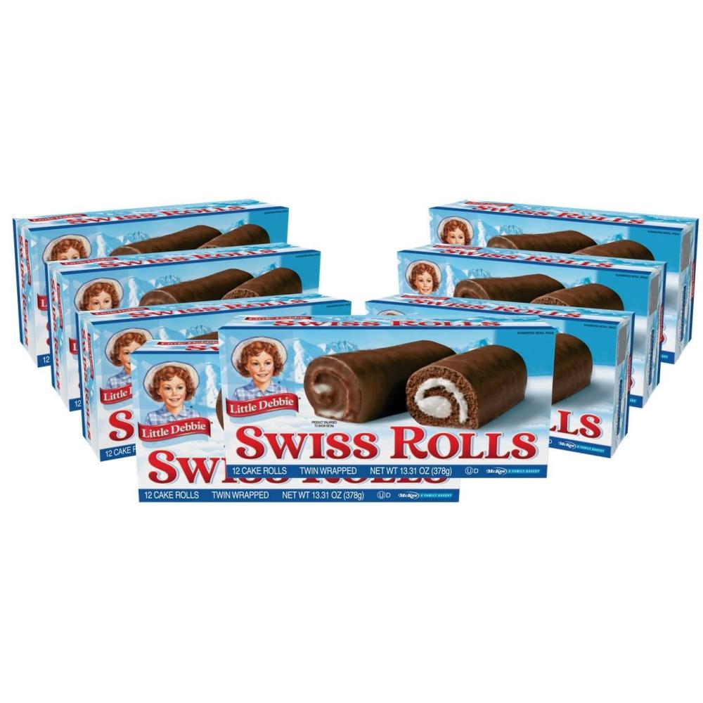 image:imageLittle Debbie Swiss Rolls 96 TwinWrapped Cake Rolls Brown 12 Count Pack of 16Chocolate