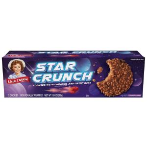 Little Debbie Star Crunch 12 Individually Wrapped Cookies, Chocolate, Caramel and Fudge, 13 Oz(13 ounce (Pack of 1))