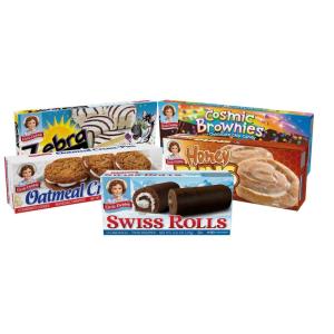 Little Debbie Variety Pack, 1 Box Each Of Zebra Cakes, Cosmic Brownies, Honey Buns, Oatmeal Creme Pies, and Swiss Rolls, 48 Piece Assortment