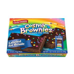 Little Debbie Cosmic Brownie Single-Serve Caddie, Chocolate, 4 Ounce (Pack of 6)(Chocolate)