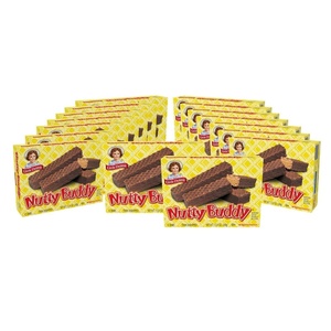 Little Debbie Nutty Buddy Chocolate Fudge & Peanut Butter Wafer Bars, 2 Bars per Package – 2.1, Oz 50.4 Ounce (Pack of 24)(Chocolate)
